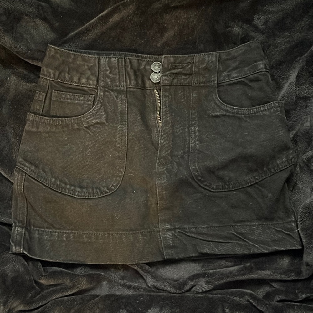 Denim black shorts